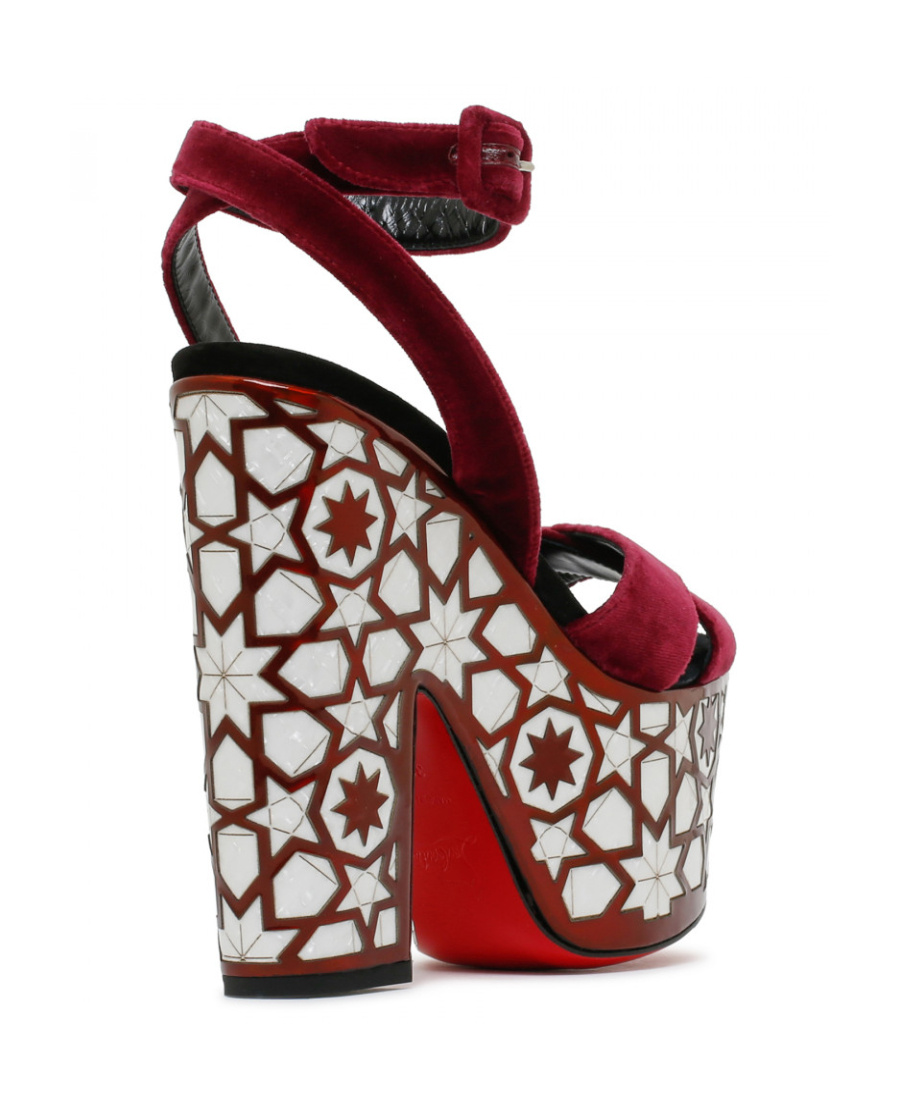 Christian Louboutin Thick-soled High-heeled Sandals In Brown