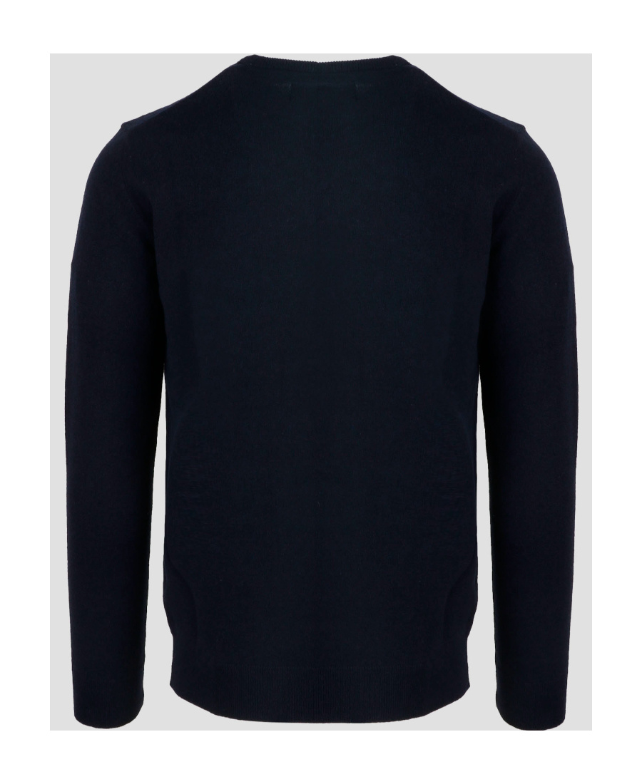 Barbour Logo Embroidered Crewneck Knitted Jumper In Black