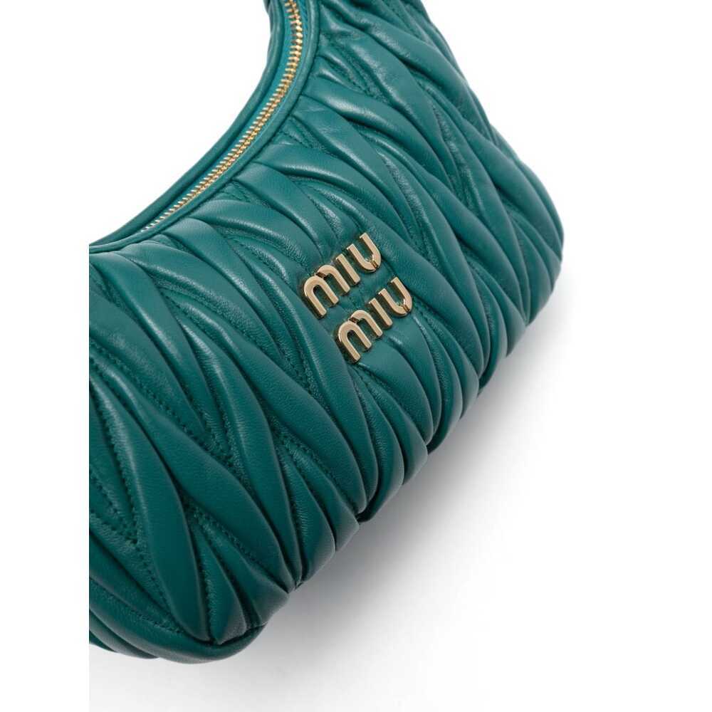 Shop Miu Miu Wander Matelass� Shoulder Bag In Blue