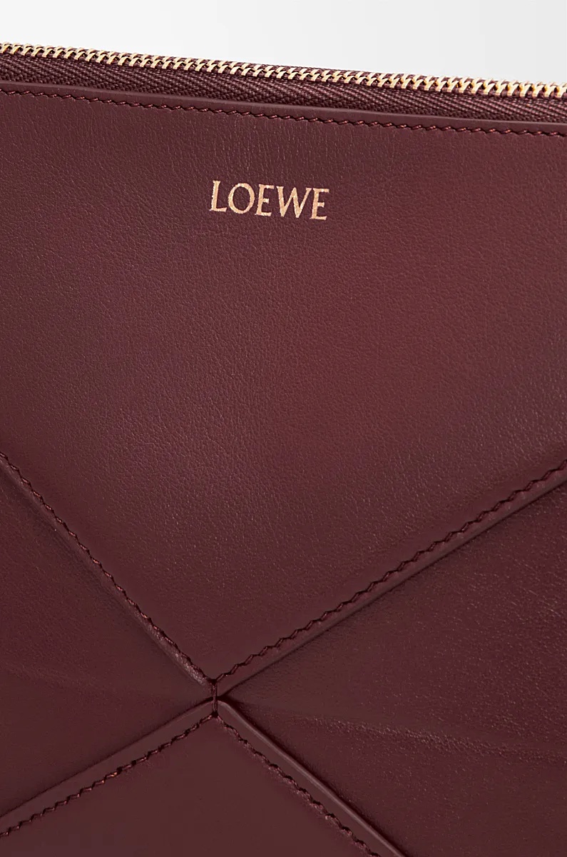 Loewe Puzzle Fold Shoulder Bag In Red