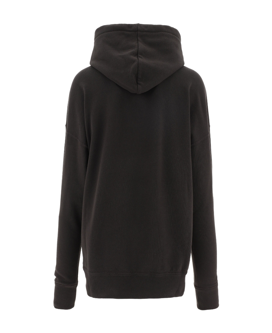 Isabel Marant Étoile Black Hoodie With Tonal Logo Print In Black