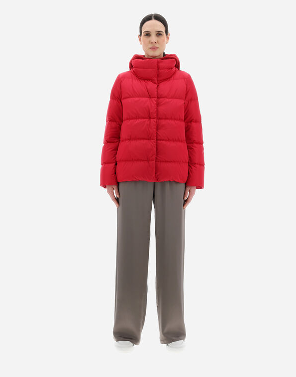 Herno Hooded Padded Jacket In Red