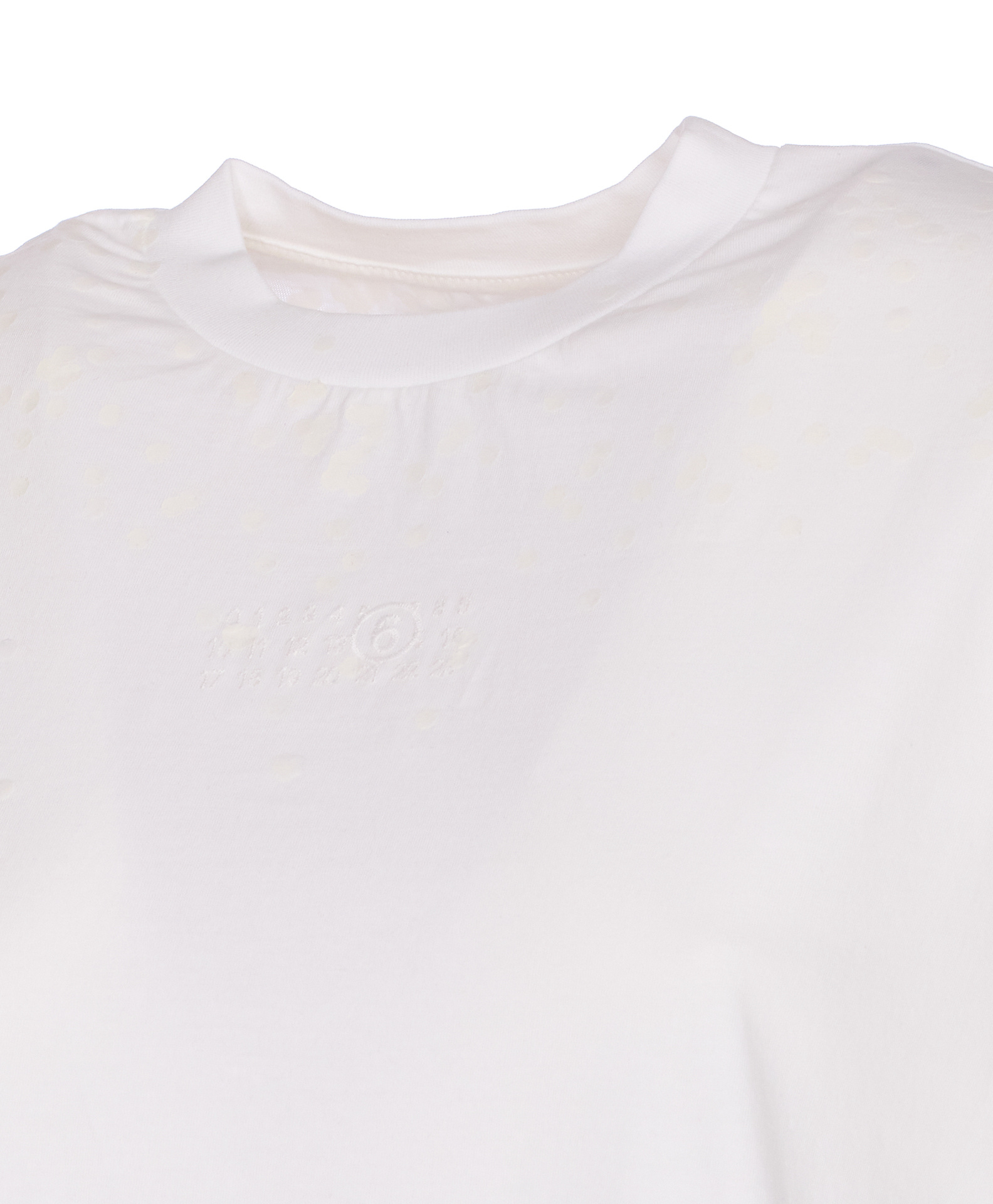 Mm6 Maison Margiela Embroidered Crew-neck T-shirt In White