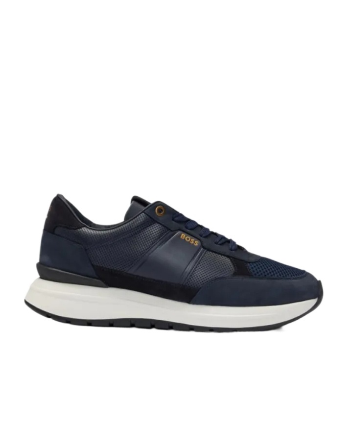 Hugo Boss Laced Sneakers In Black