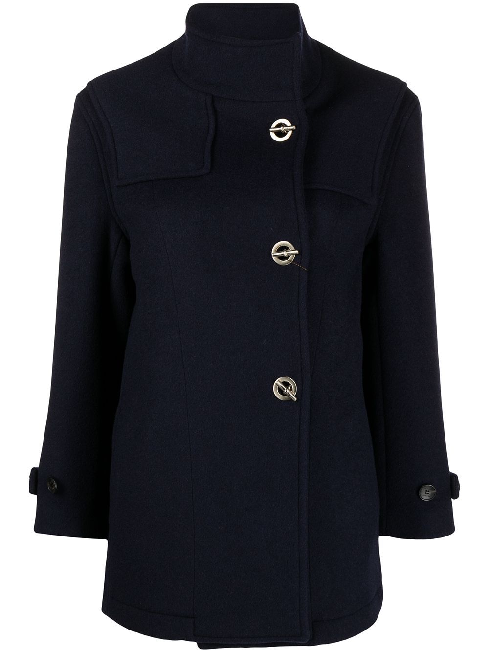 ETRO TOGGLE-FASTENING WOOL-BLEND COAT 