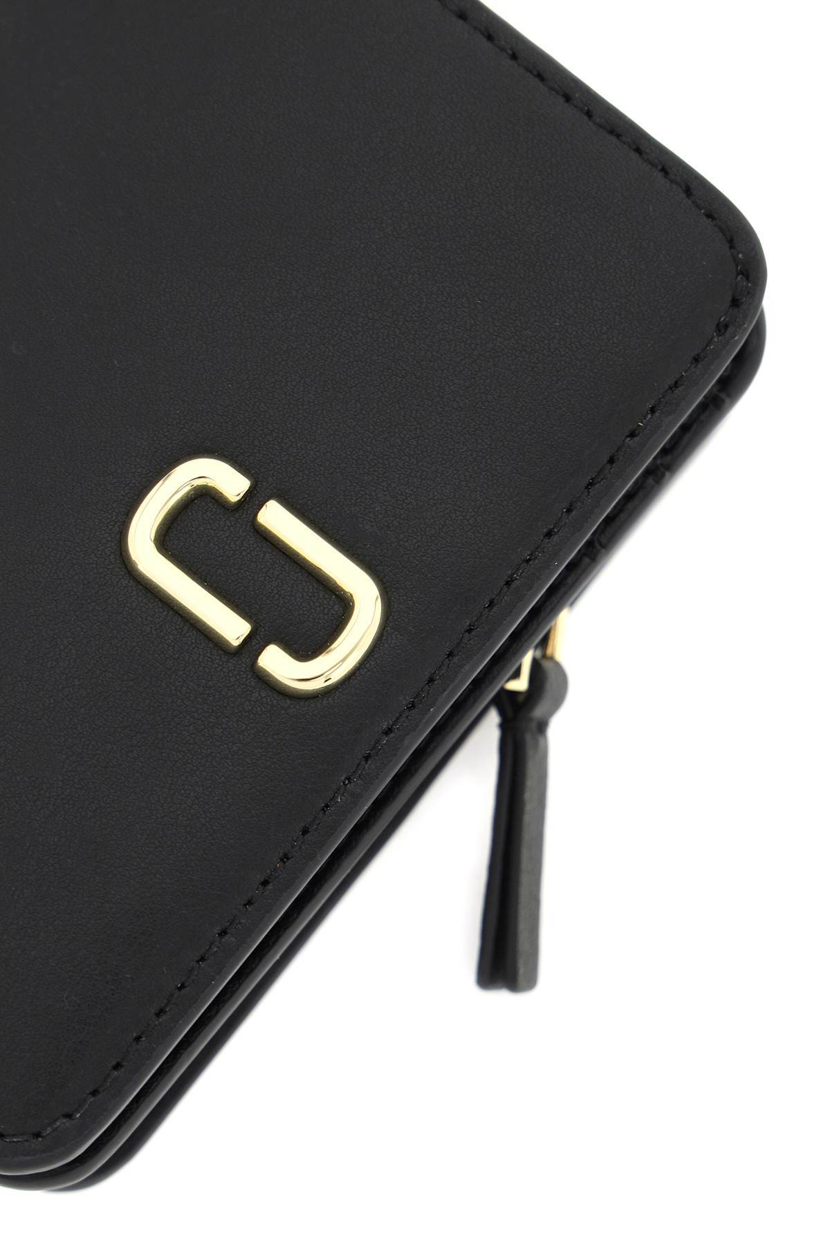 Shop Marc Jacobs The Mini Compact Wallet In Black