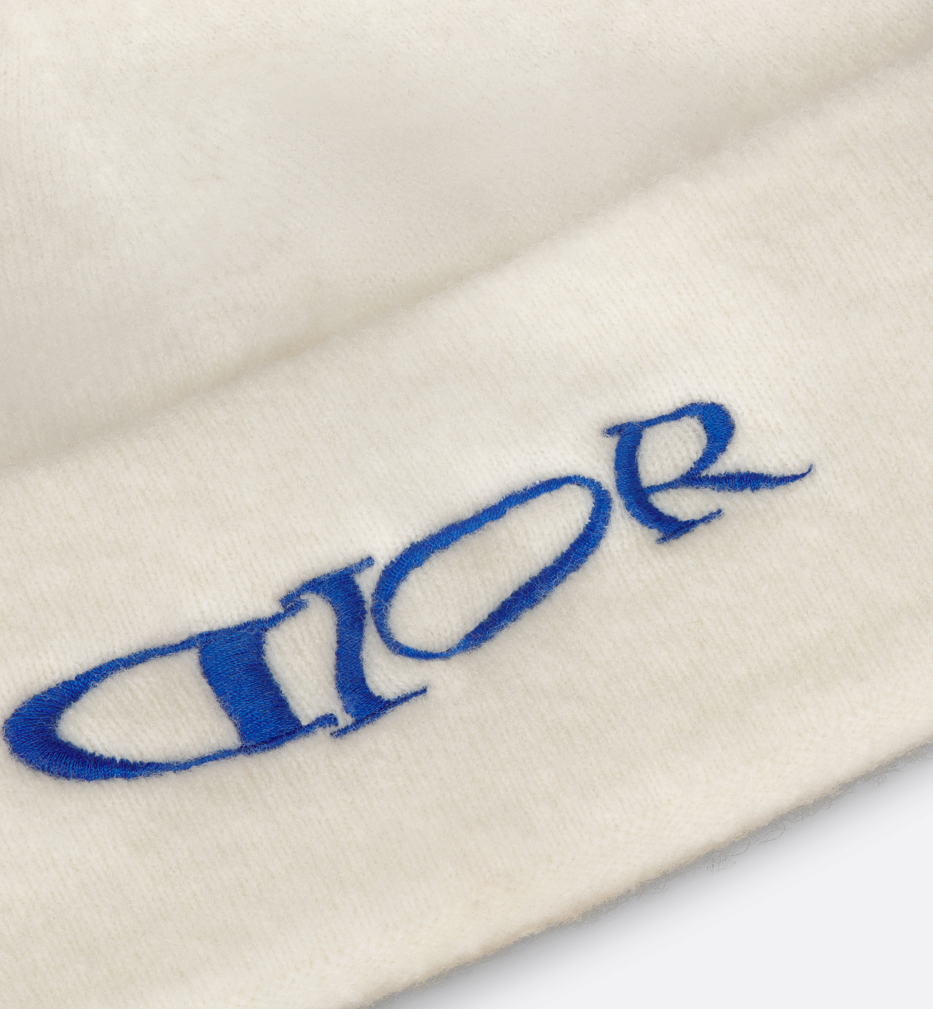 Dior Logo Knitted Hat In White