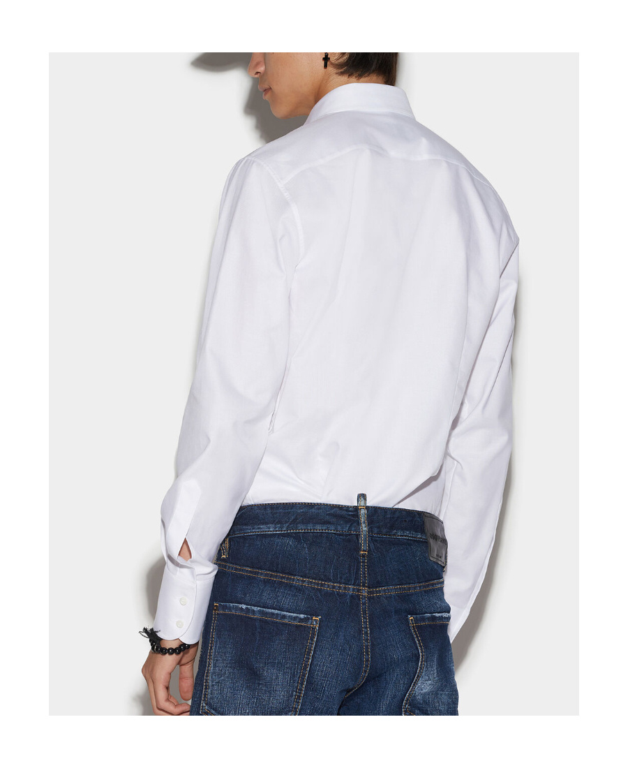 Dsquared2 Long Sleeved Buttoned Shirt In White