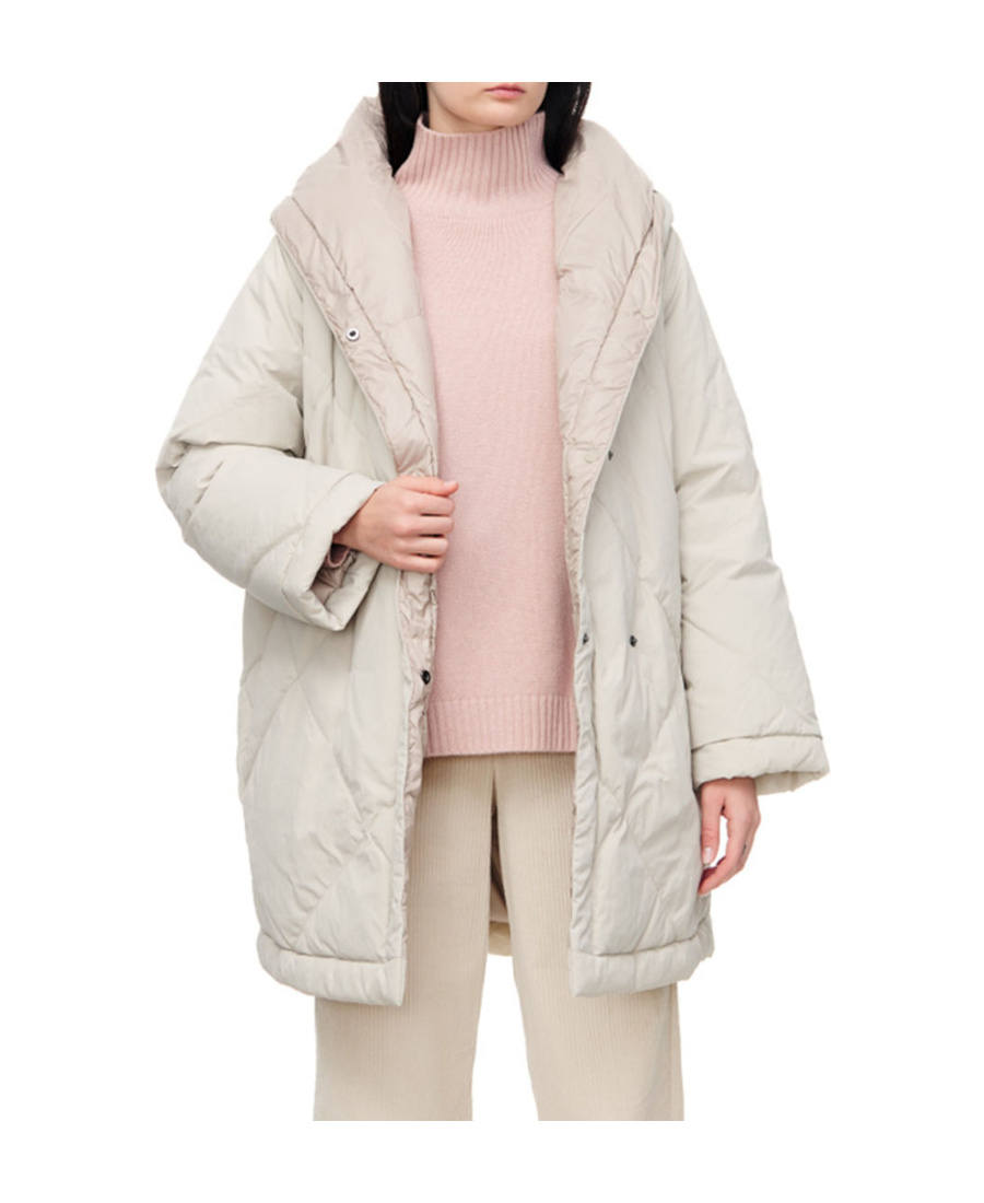Shop Weekend Max Mara Hooded Down Jacket In White