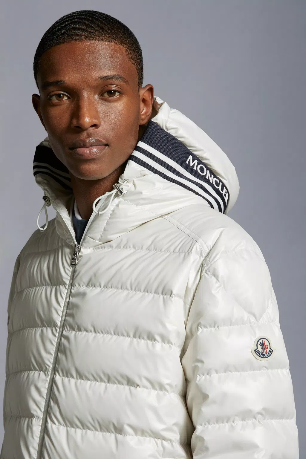 Moncler Cornour Hooded Down Jacket In White