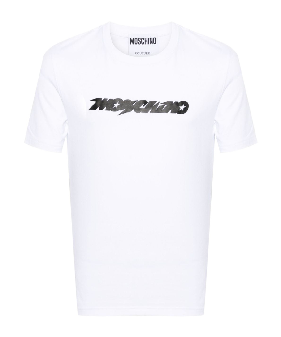 Moschino Crew Neck Short Sleeves Straight Hem In White