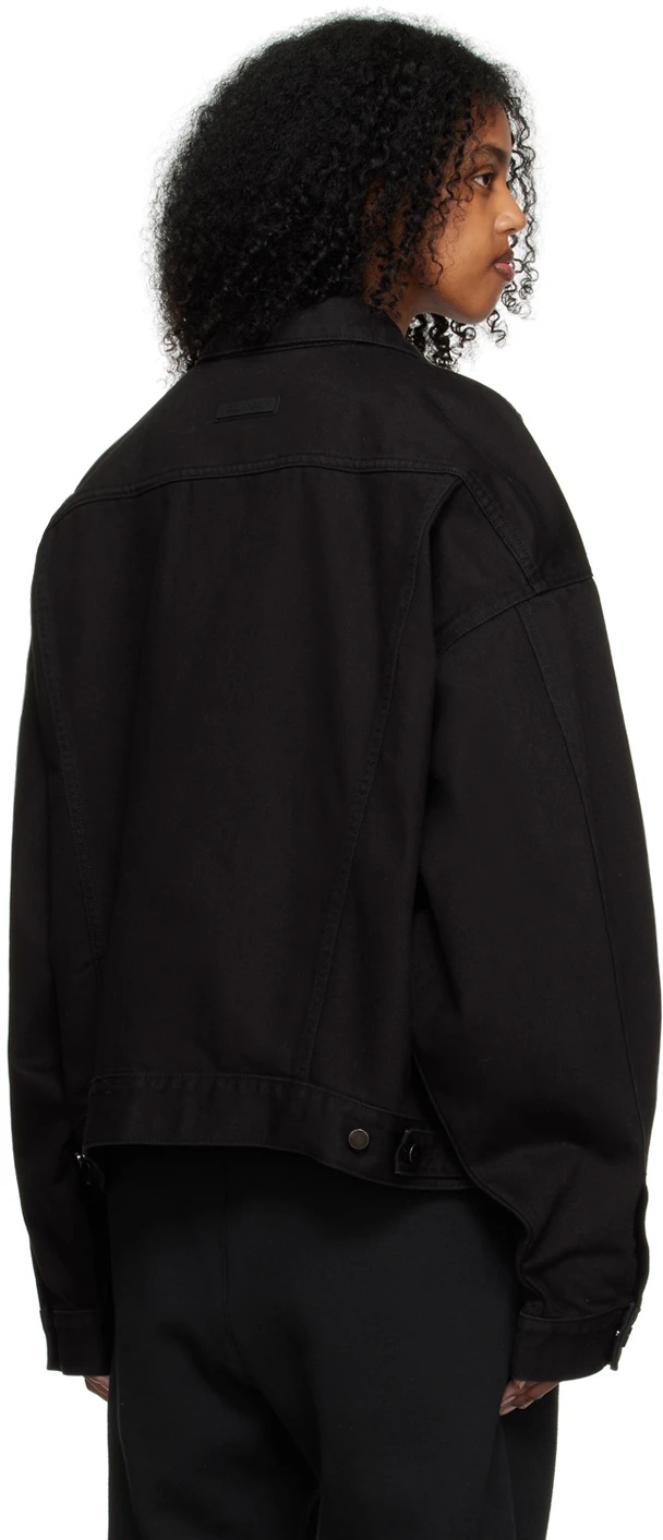 Essentials Button-fastening Denim Jacket In Black