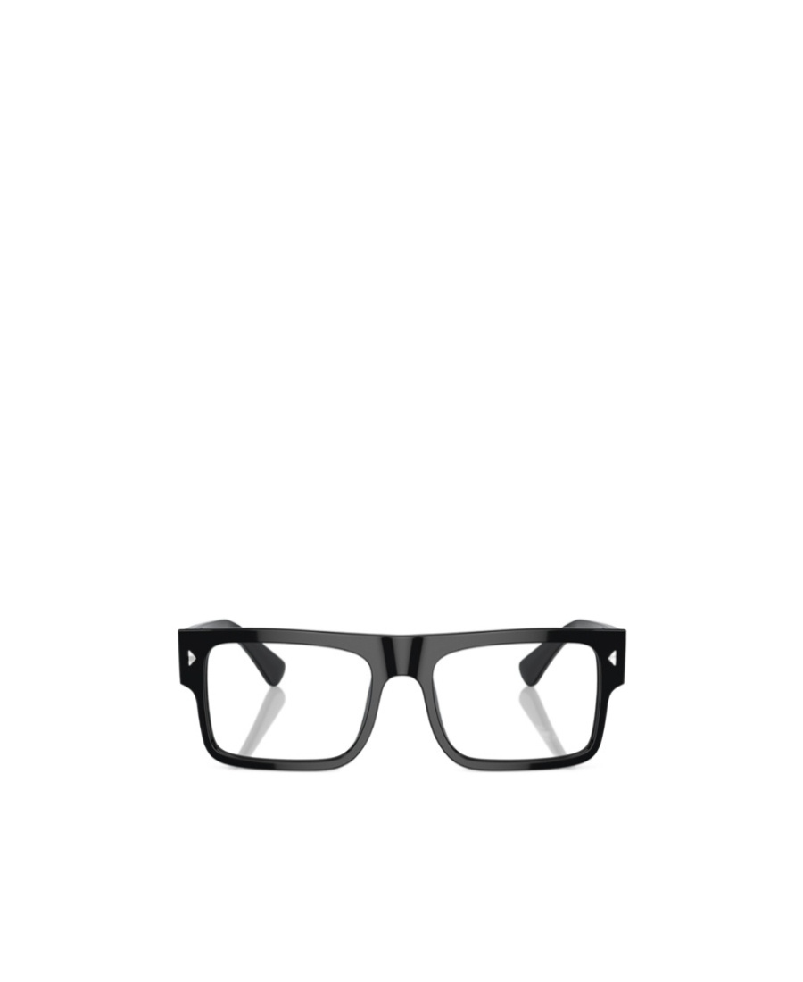 Prada Logo-print Square-frame Glasses In Black