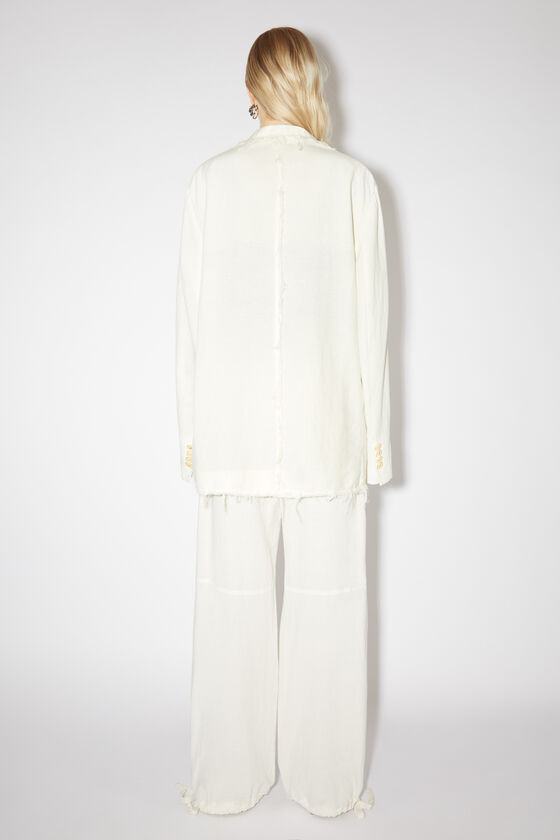 Acne Studios Notched-collar Single-breasted Blazer In White