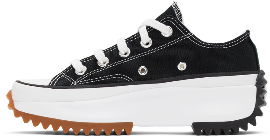 Converse Black Run Star Hike Low Top Sneakers In White