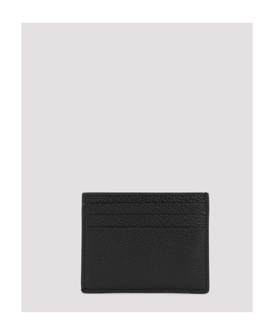 Tom Ford Soft Grain Leather T Line Classic Card Holder In Black