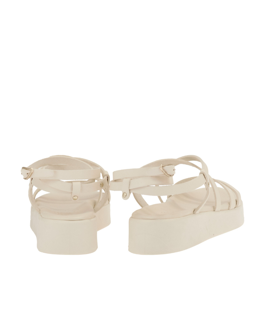 Ancient Greek Sandals Logo Flat Sandals In Nude