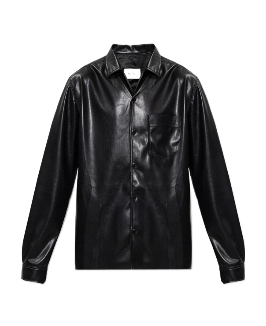 Nanushka Coated-finish Shirt Jacket In Black