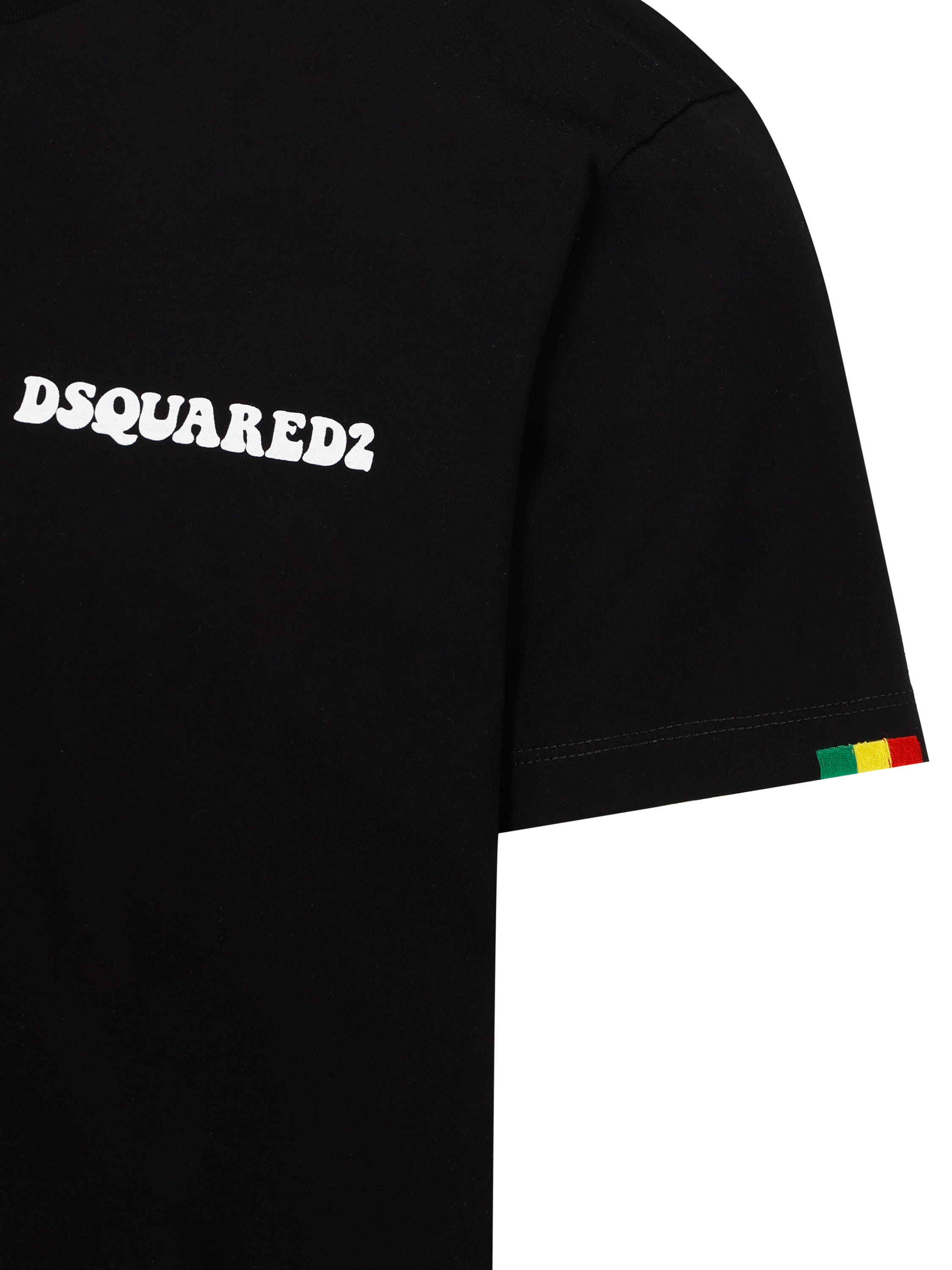 Dsquared2 Ducati Cigarette Fit Cotton T-shirt In Black