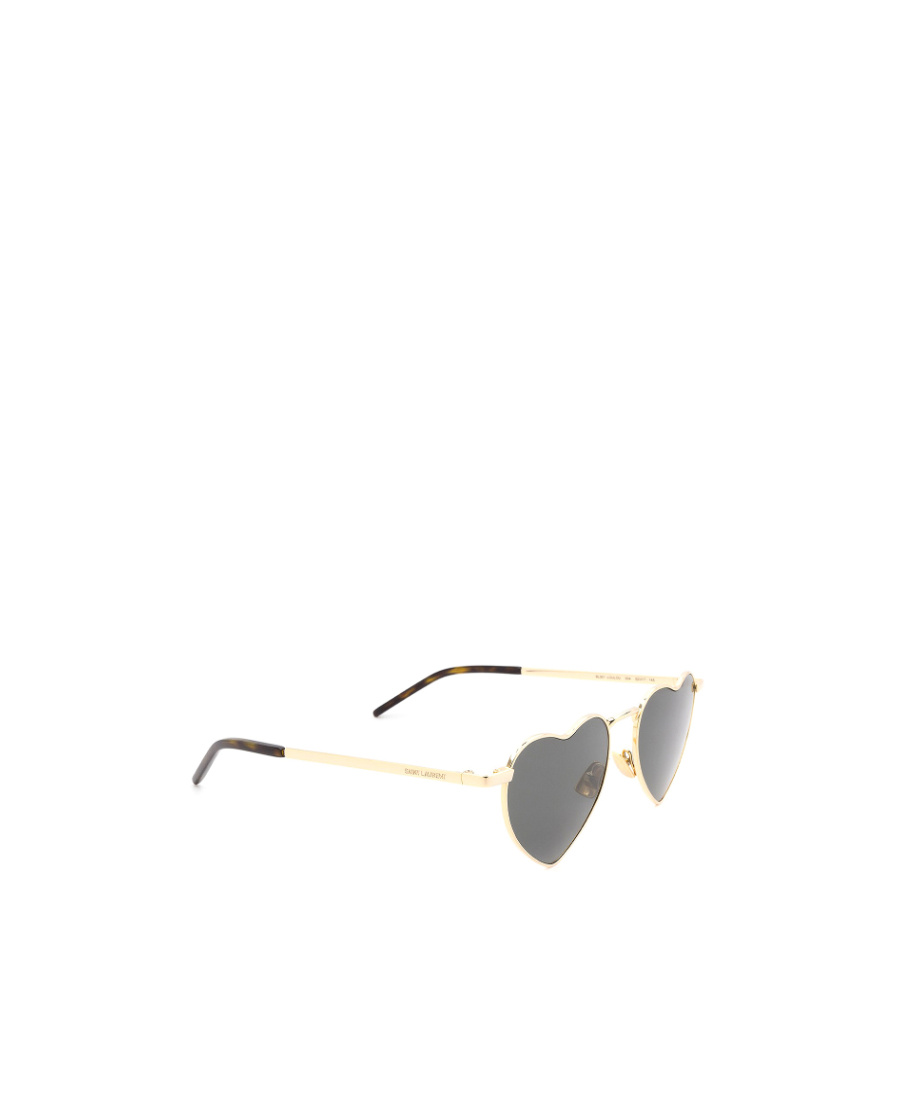 Saint Laurent Eyewear Loulou Heart-shape Frame Sunglasses In Gray