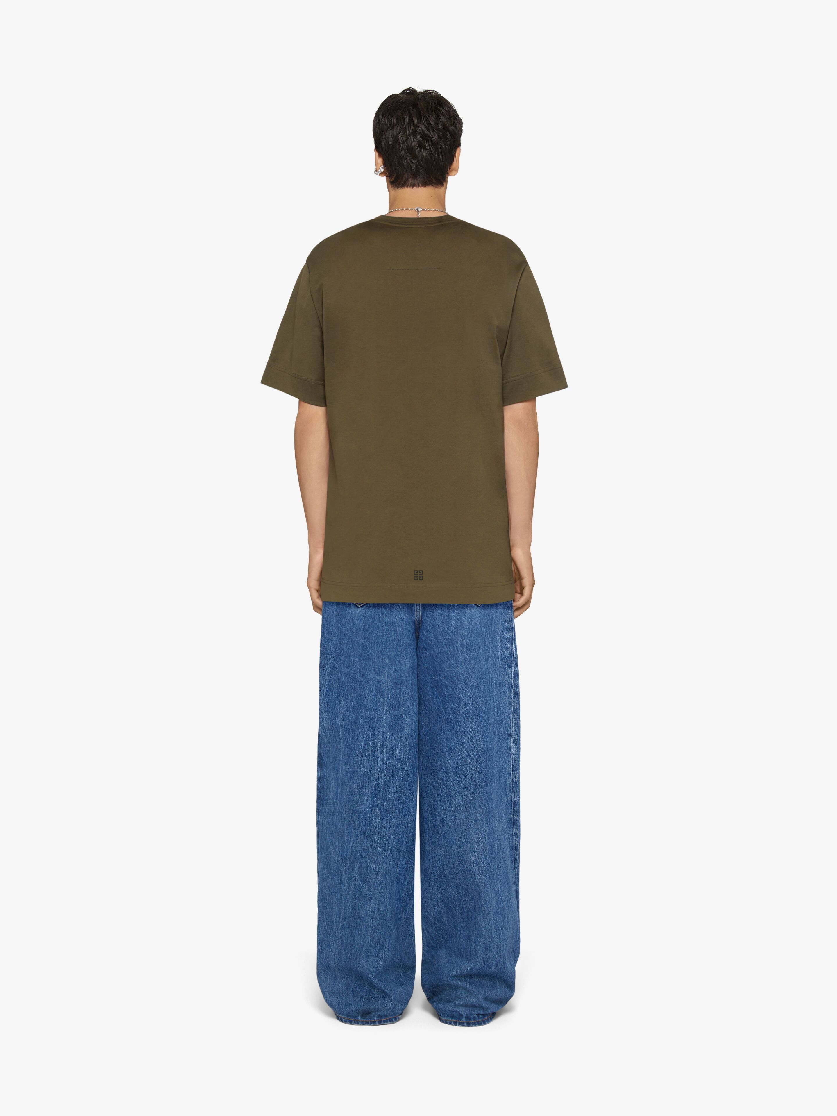 Givenchy Slim Fit Logo Cotton T Shirt In Green