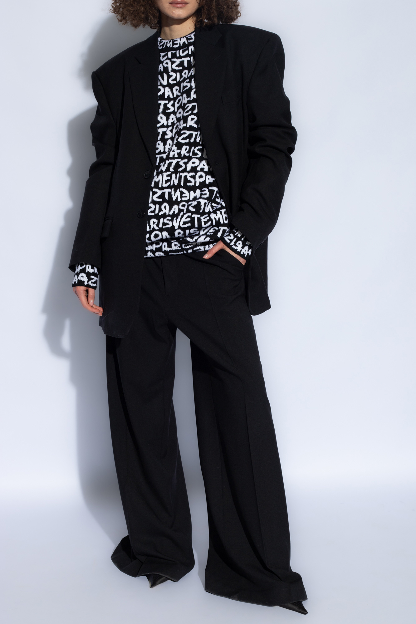 Vetements 'blazer Brodé Du Logo' In Black