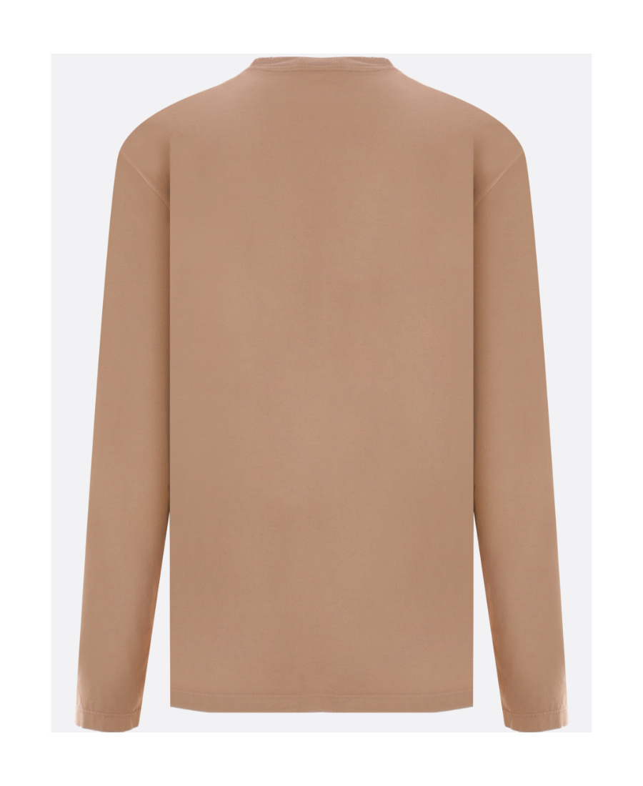 Prada Plain Knitted T-shirt In Brown