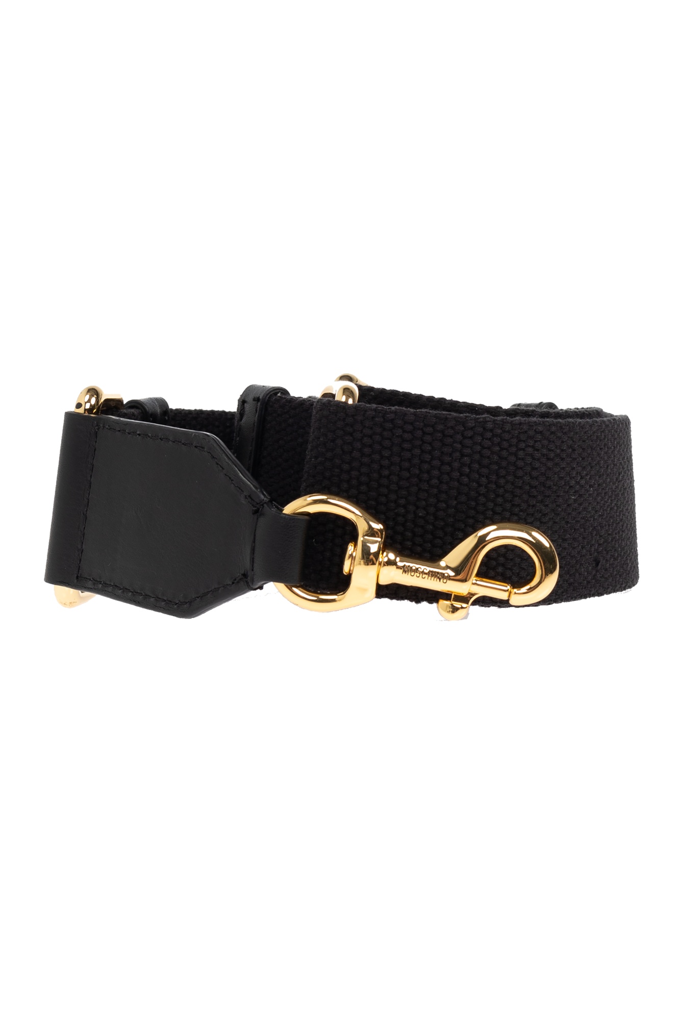 Moschino Zippered Shoulder Bag In Black