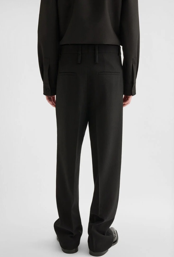 Jil Sander Pressed-crease Wool Trousers In Black
