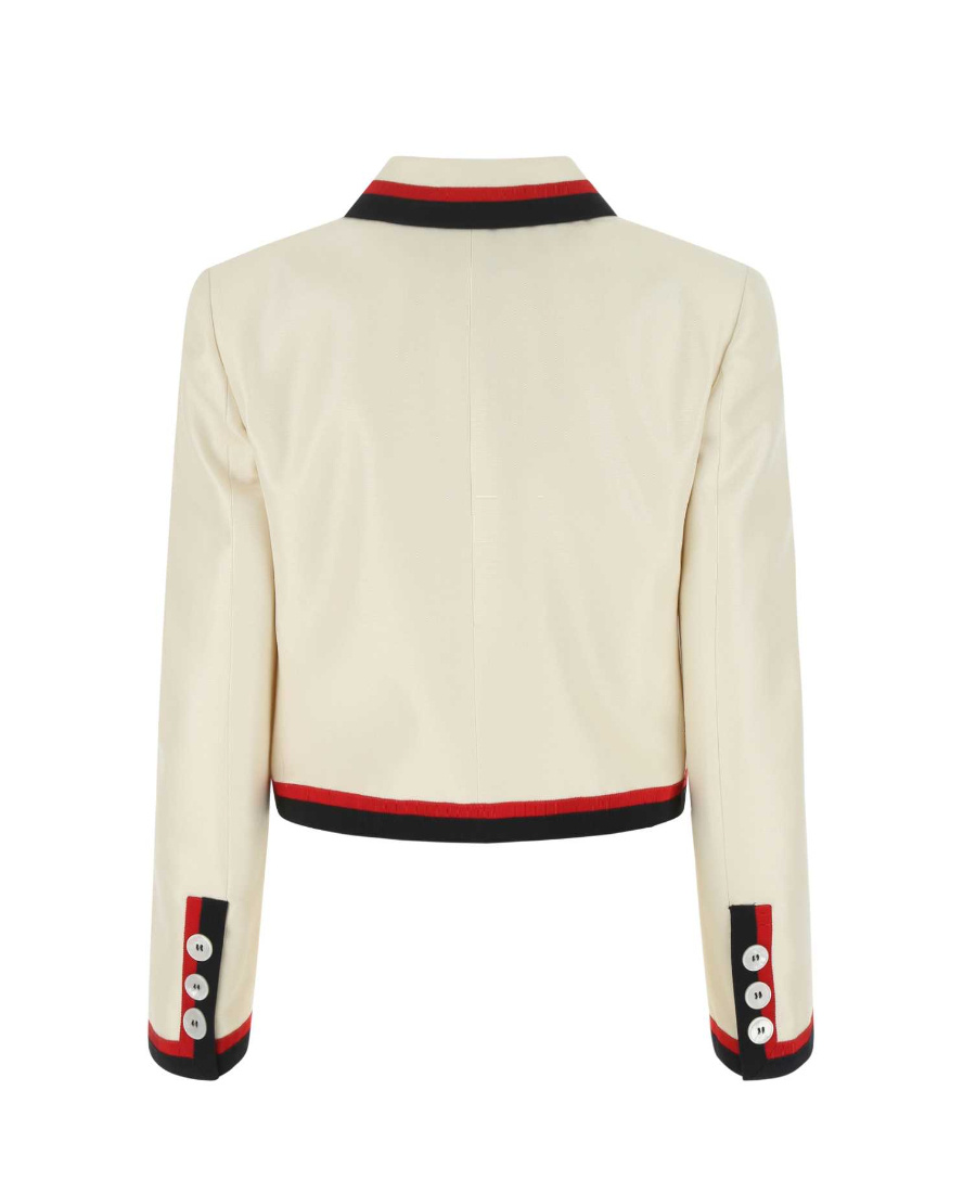 Miu Miu Long-sleeve Button-fastening Jacket In White