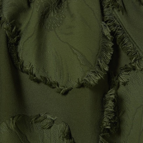 Shop Gucci Wool Blend Fil Coupé Mini Skirt In Green