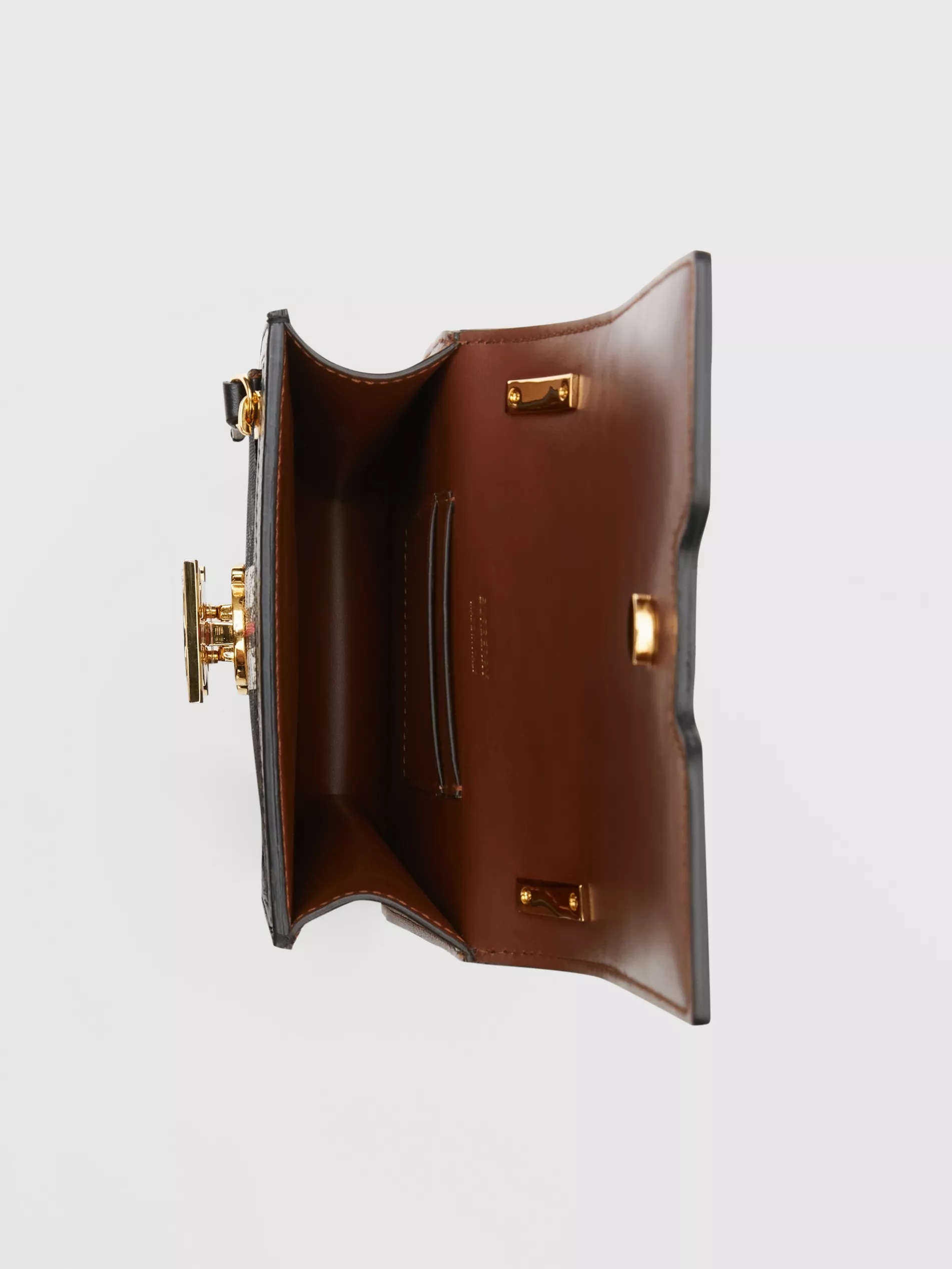 Burberry Robin Monogram Stripe Crossbody Bag In Black