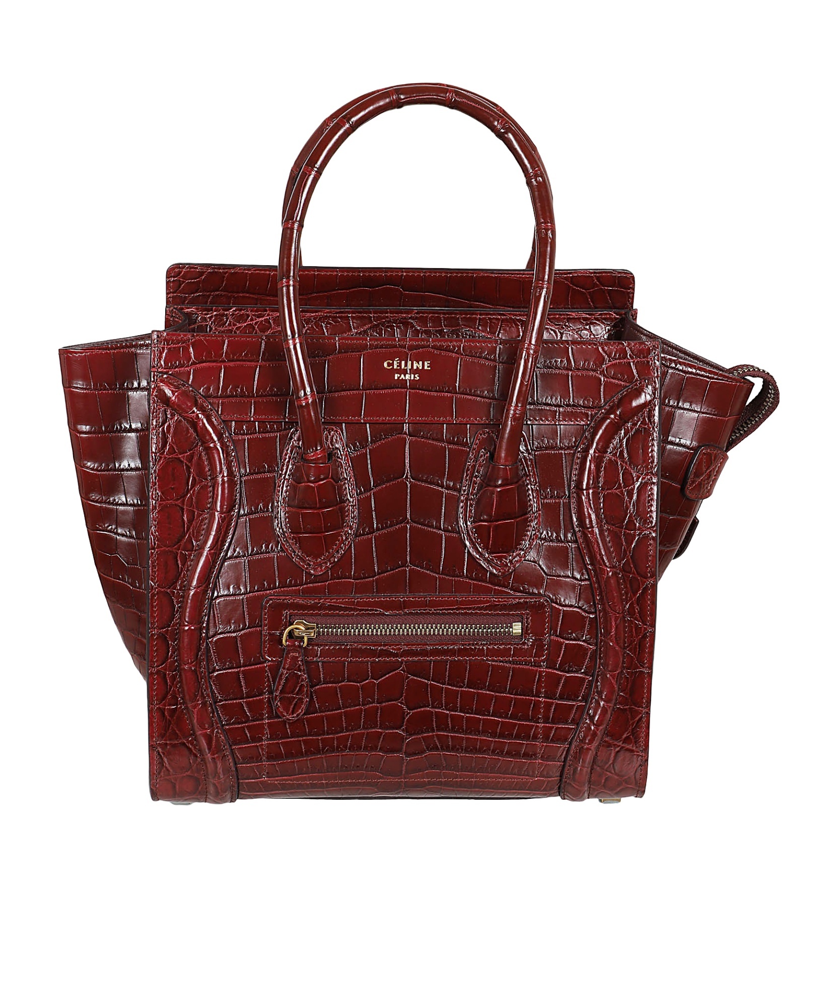 Celine Smiley Handbag In Red