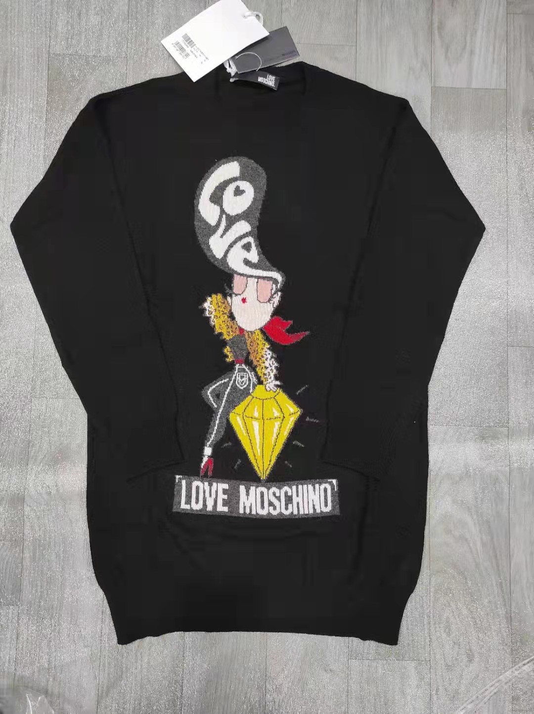 Moschino Pattern Printed Sweater In Black