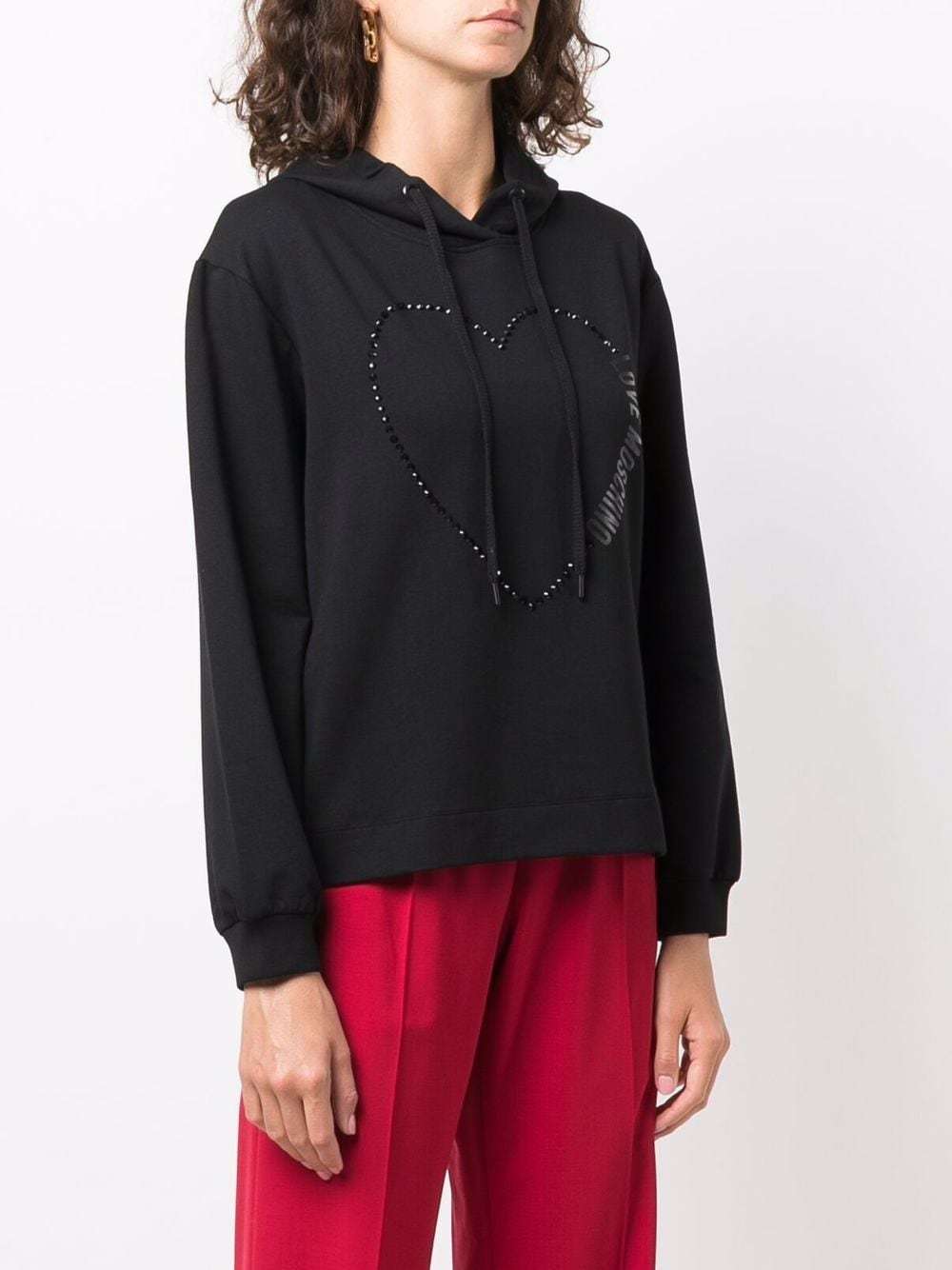 Moschino Logo-print Hoodie In Black