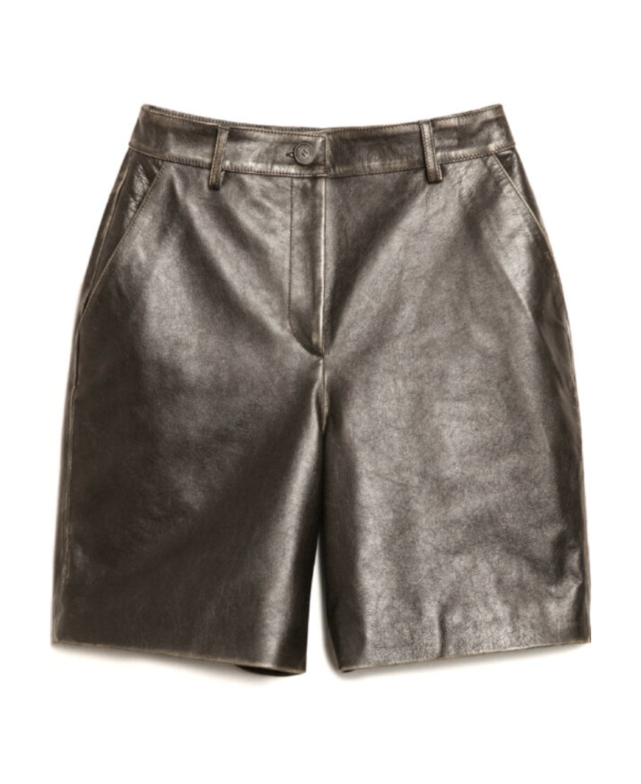 Golden Goose Belt Ring Button Shorts In Black