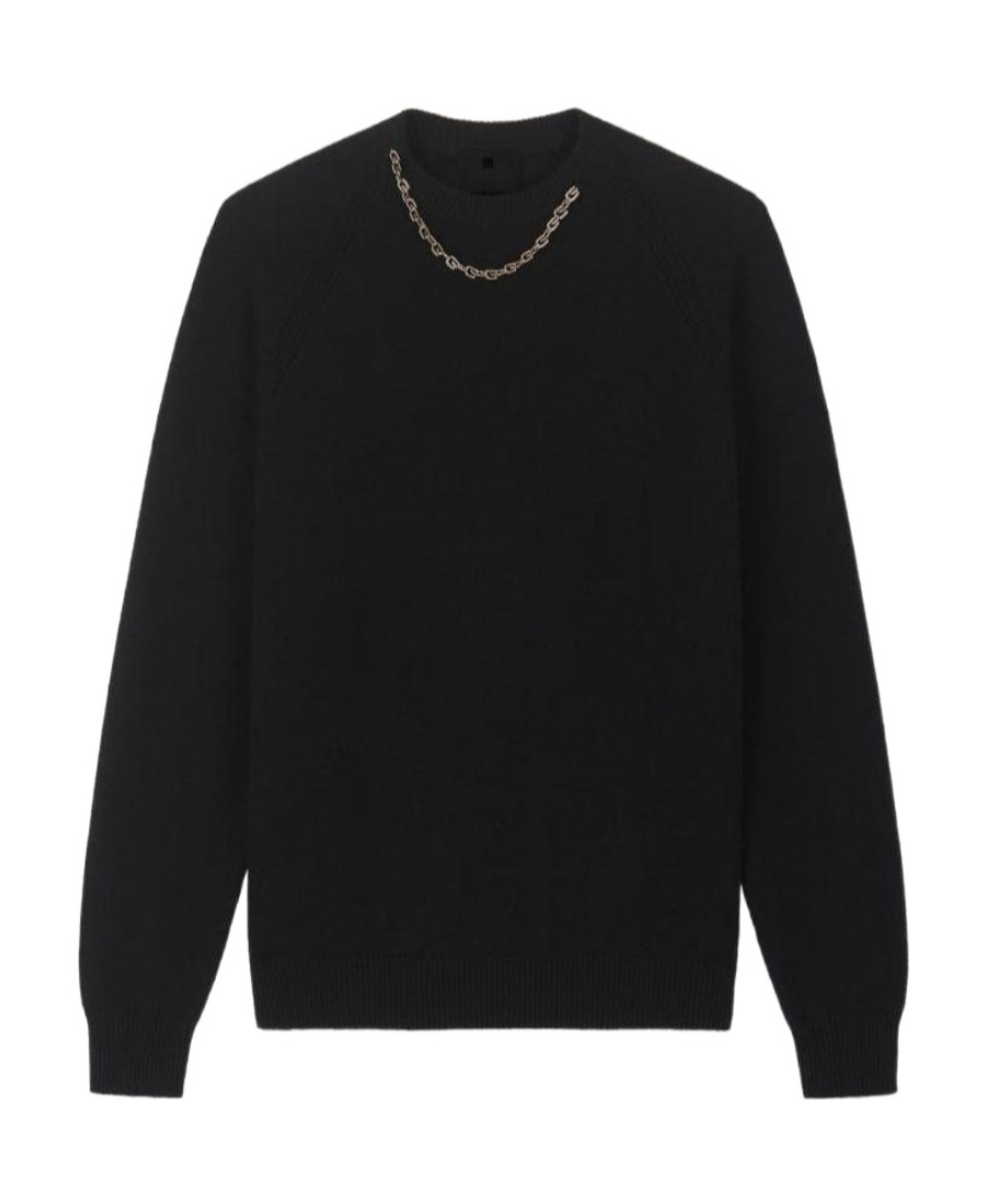 Givenchy Chain-detail Cashmere Jumper In Black