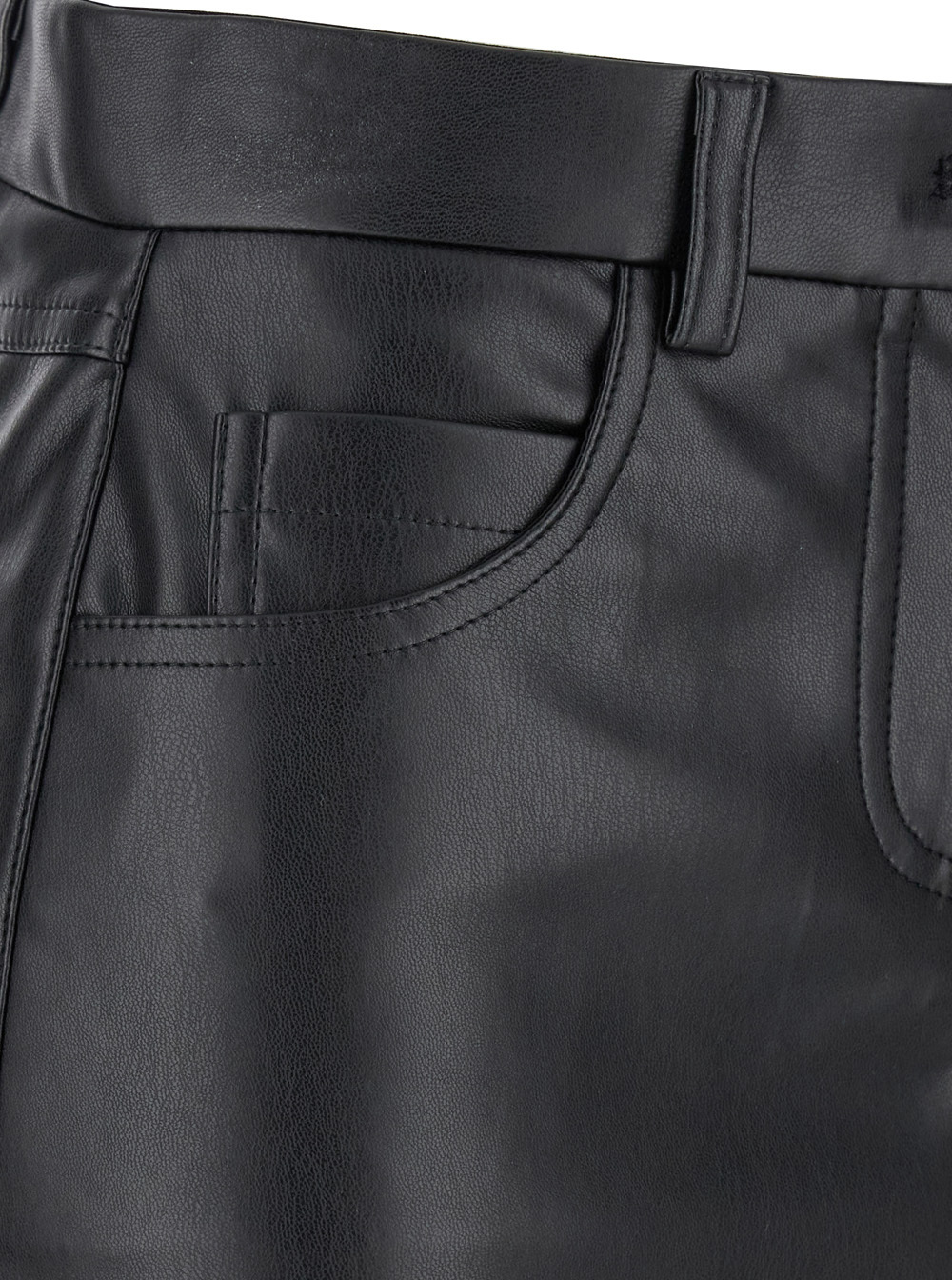 Semicouture Faux-leather Mini Skirt In Black