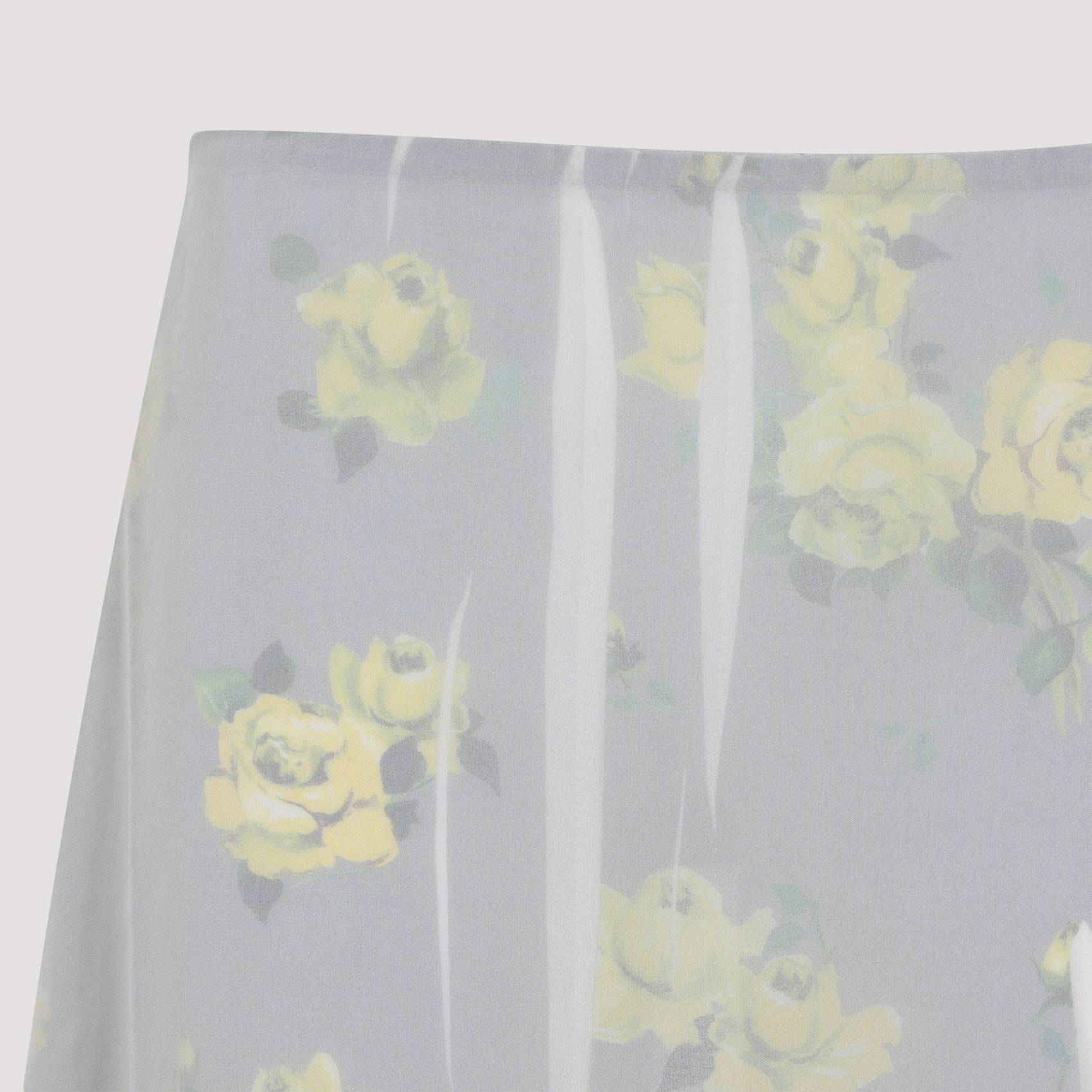 Acne Studios Iranee Floral Georgette Skirt In Gray