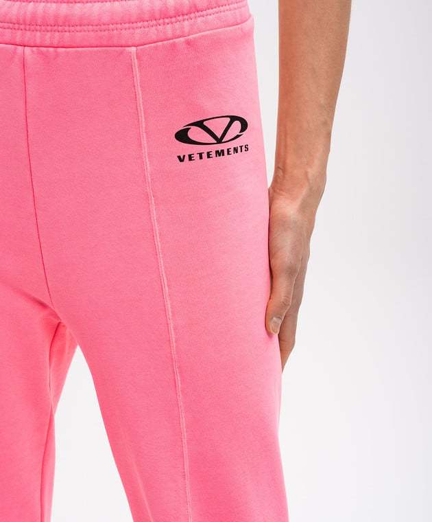 Vetements Elastic Waist Sweatpants In Pink