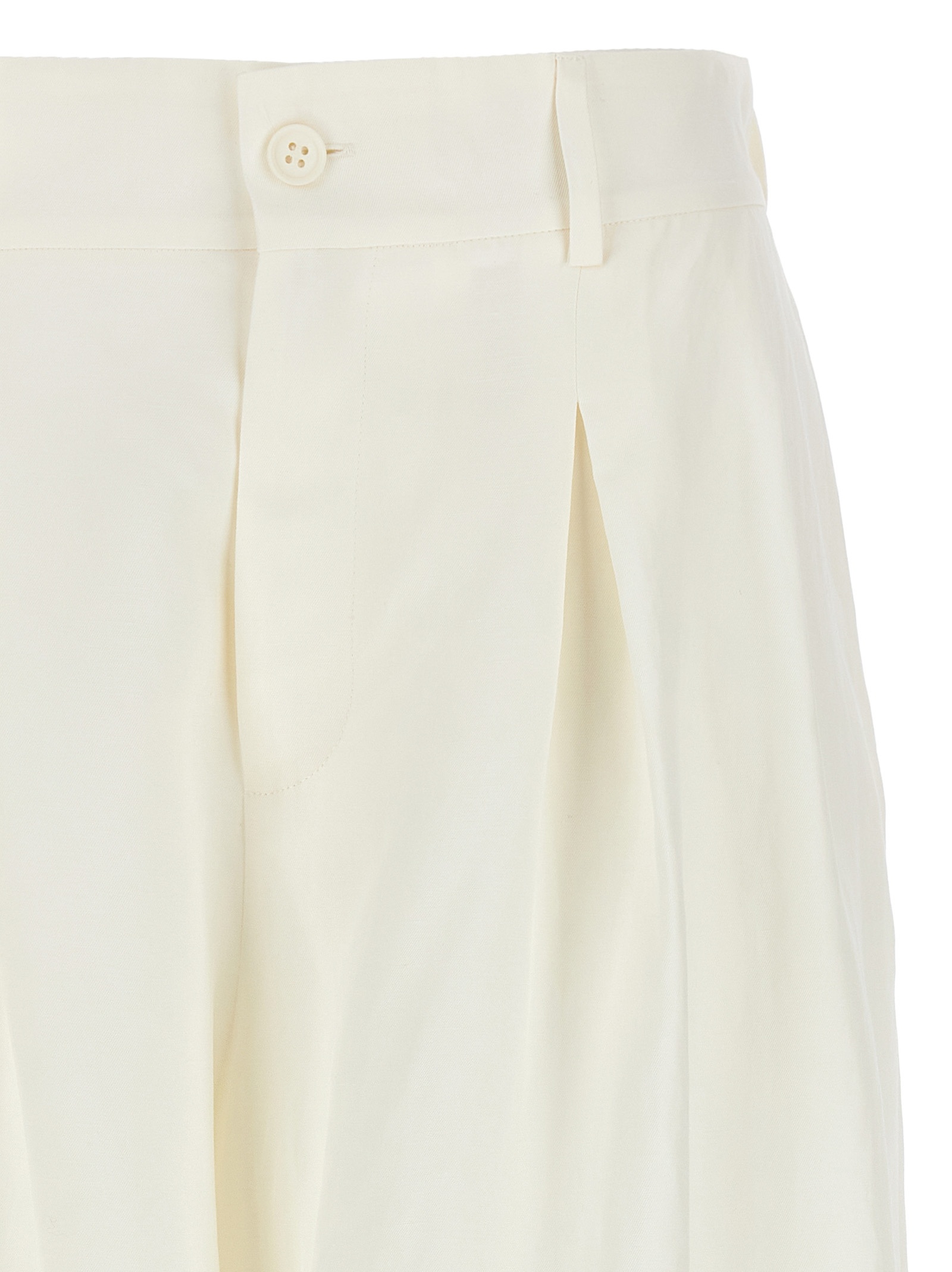 P.a.r.o.s.h Pleated Below-knee Shorts In White