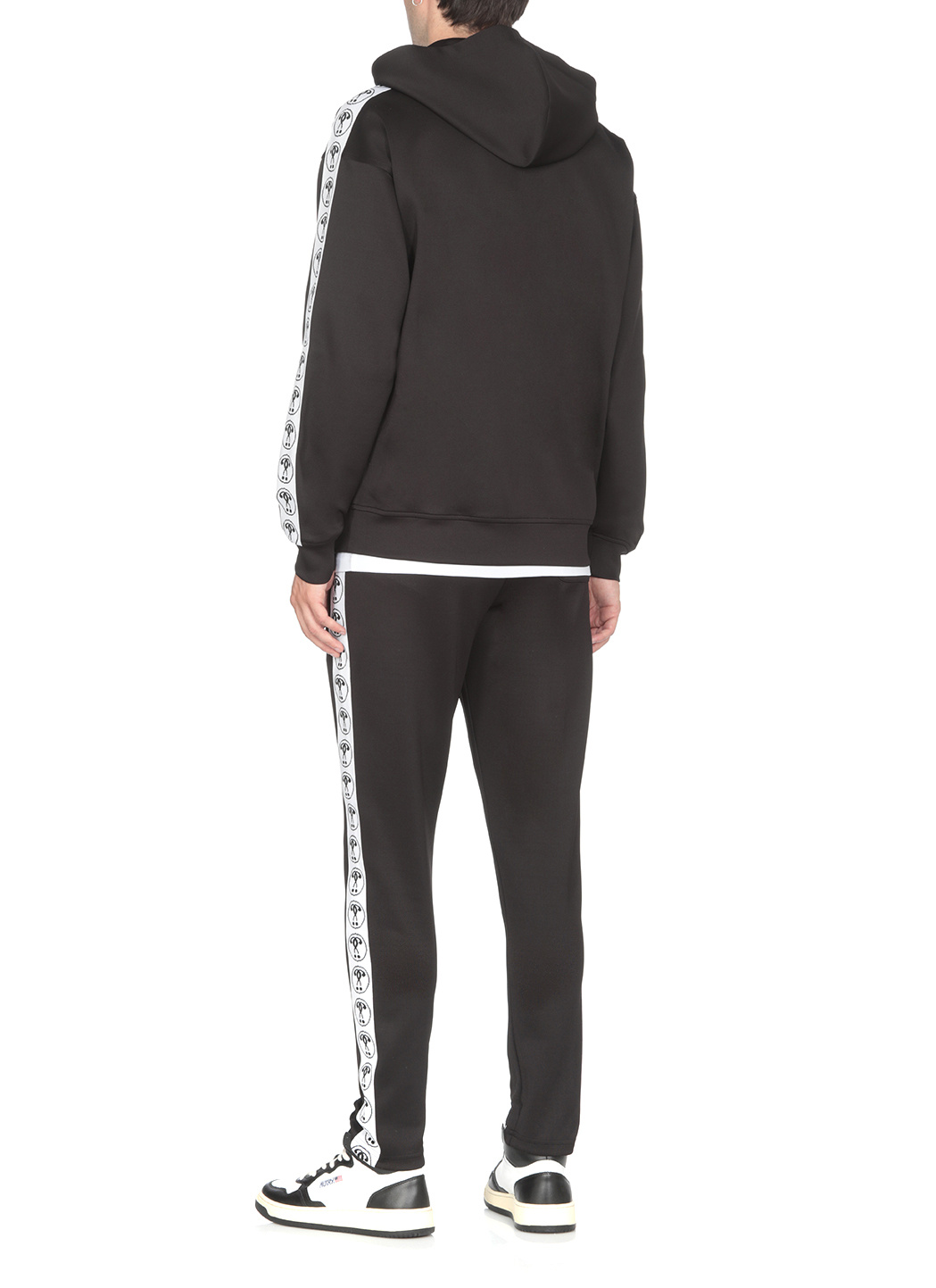 Moschino Jogging Pants With Adjustable Drawstring And Zippered Pockets In Black