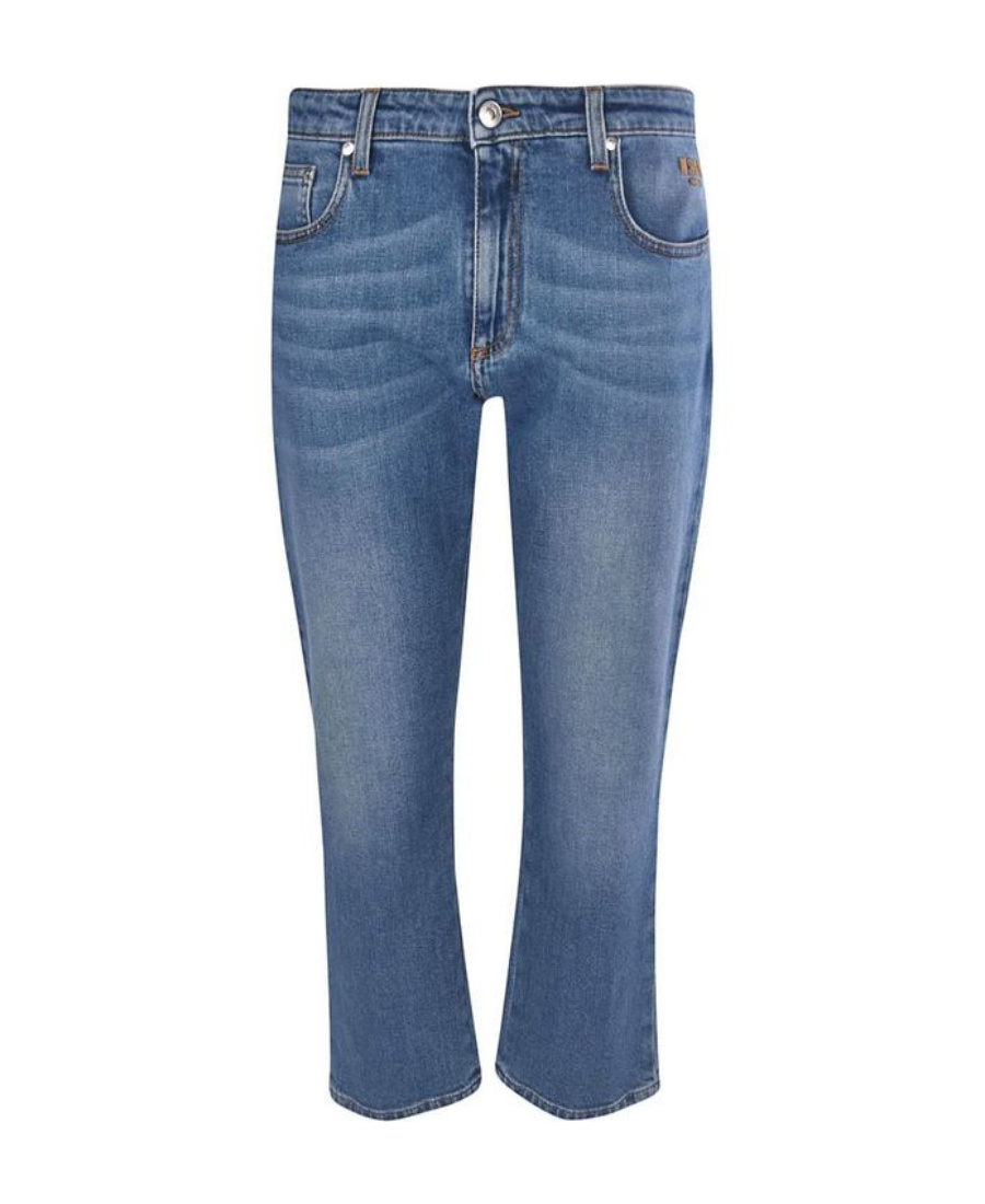 MSGM LOGO EMBROIDERED JEANS