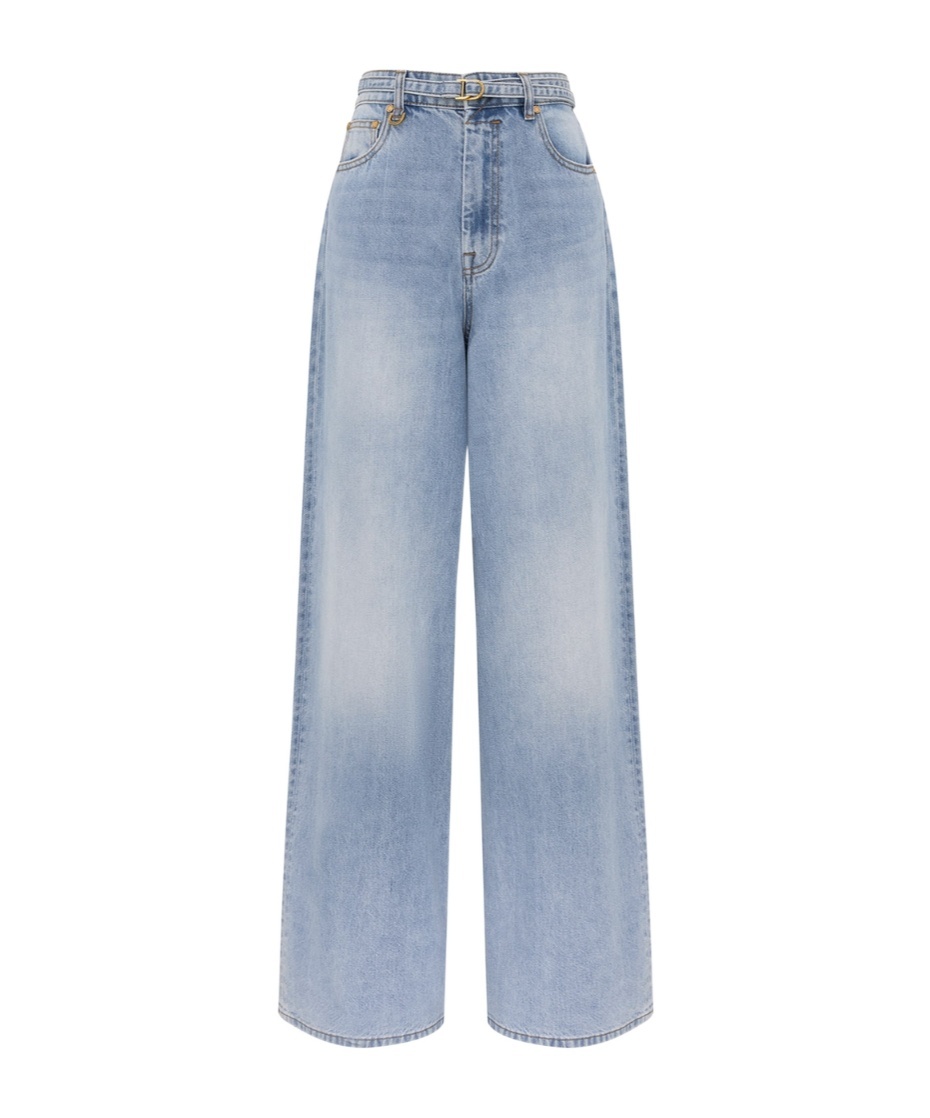 Zimmermann Indra Wide-leg Jeans In Blue