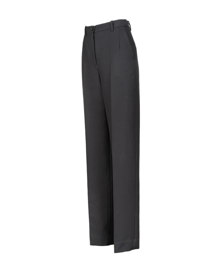 The Row Logo Straight Casual Pants In Black