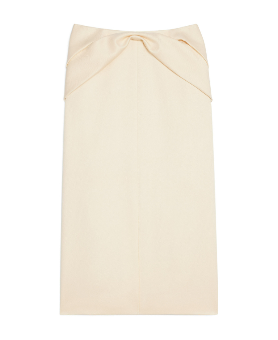 Celine Straight Half-length Skirt In Nude