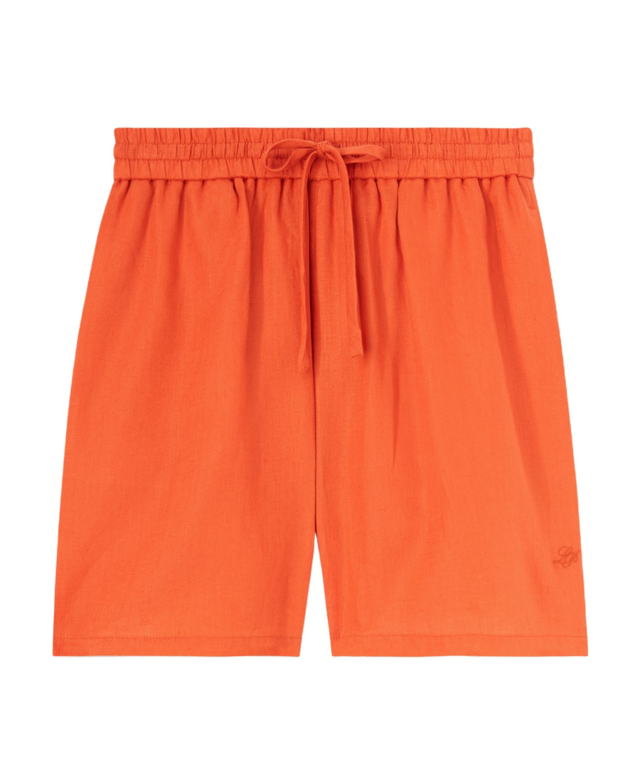 Loro Piana Perth Bermuda Linen Shorts In Orange