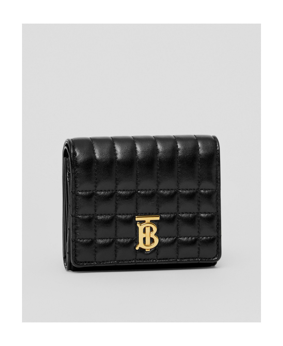 Burberry Lola Quilted Leather Wallet In Black