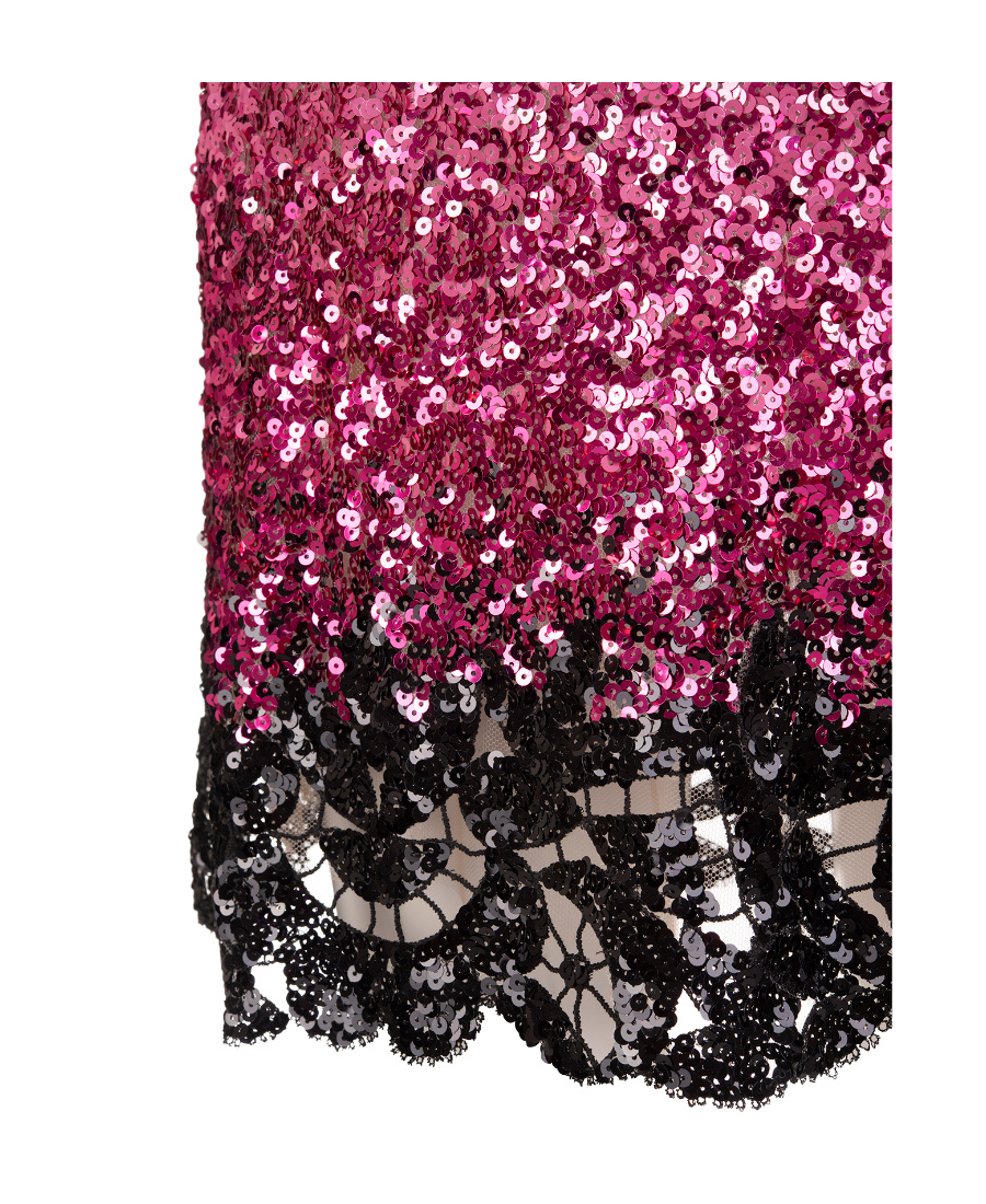 Ermanno Scervino Sequinned Gradient-effect Mini Dress In Pink
