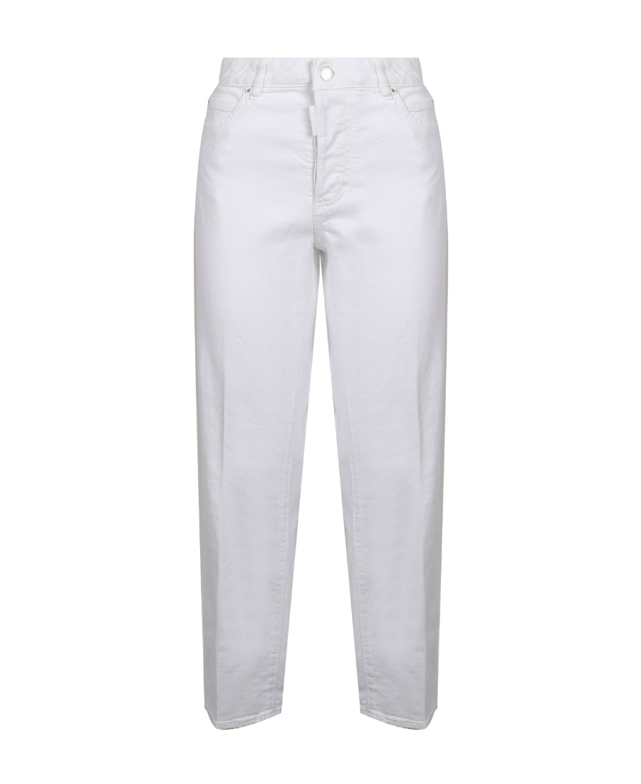 Dsquared2 White Bull Straight-leg Jeans In White